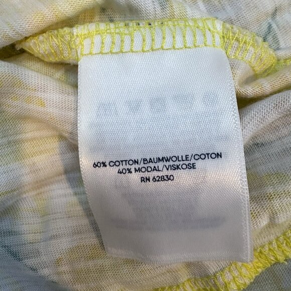 Lands End Slub Jersey 3/4 Sleeve Top Lemon Print SZ Medium 10-12 Summer, Comfort - Picture 9 of 10